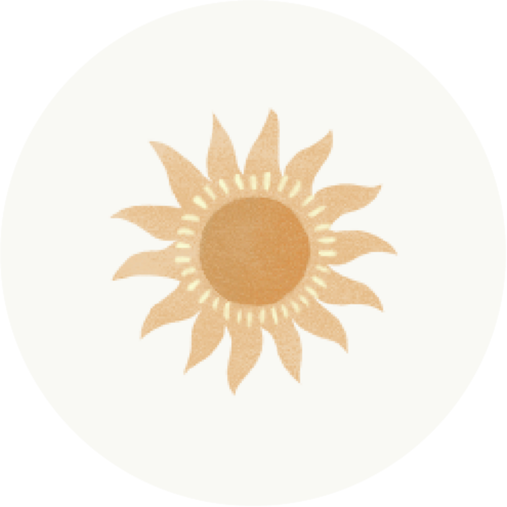 Sluitsticker zonnetje waterverf