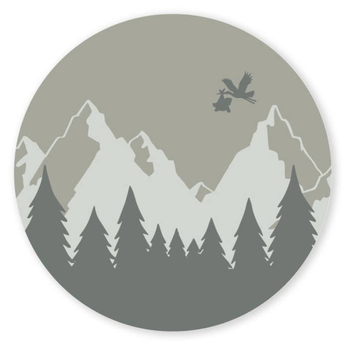 Sluitsticker bergen bos Vidar