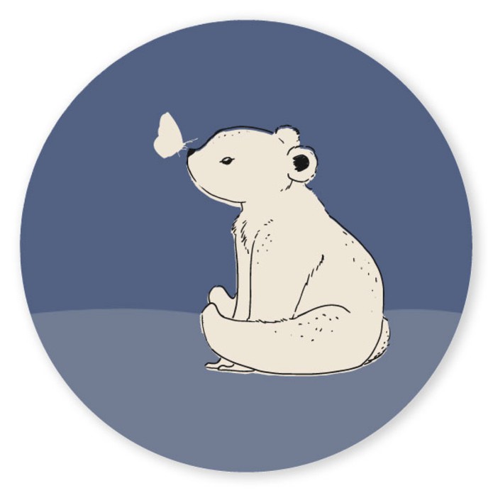 Sluitsticker blauw beertje