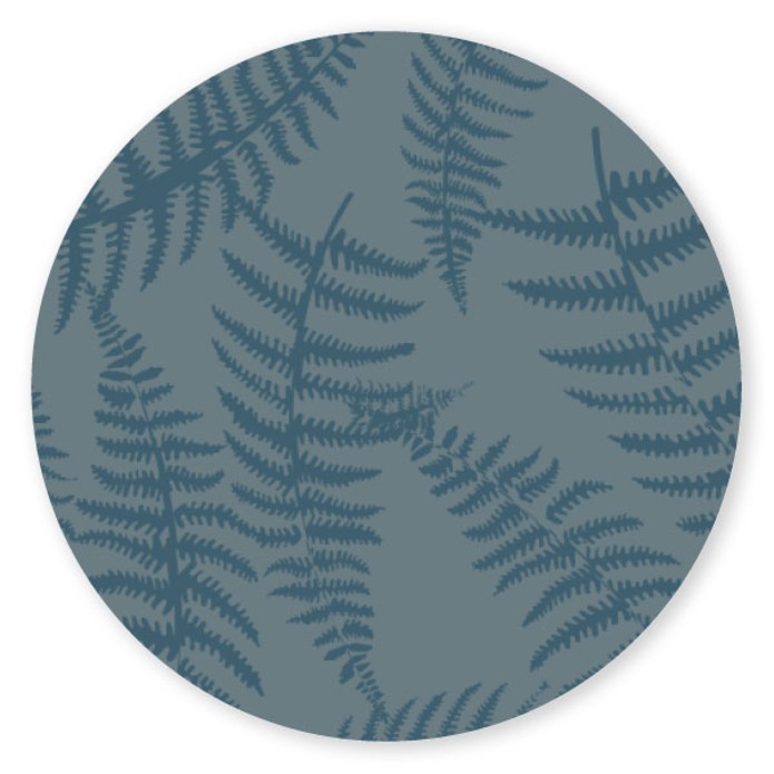 Sluitsticker donker blauwe varens Taber