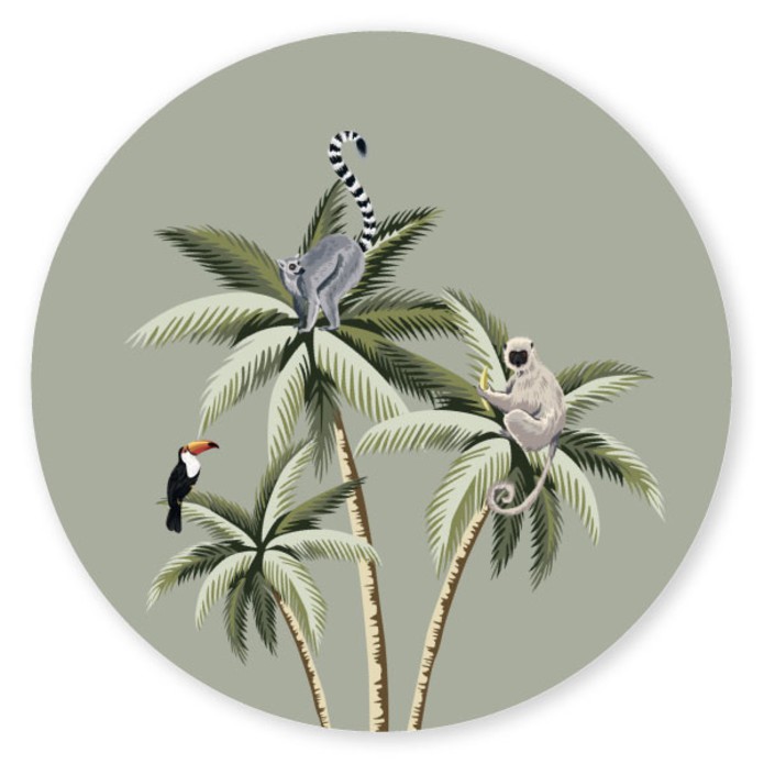 Sluitsticker jungle aapjes Loet