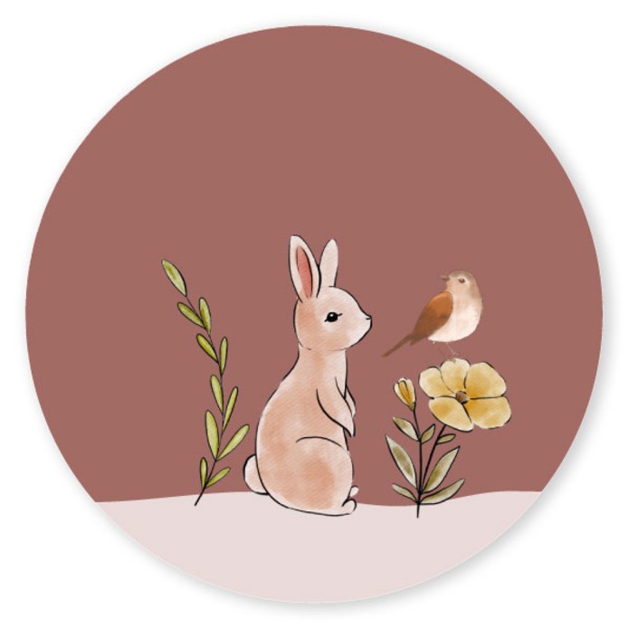 Sluitsticker lieve konijntjes Juliejet