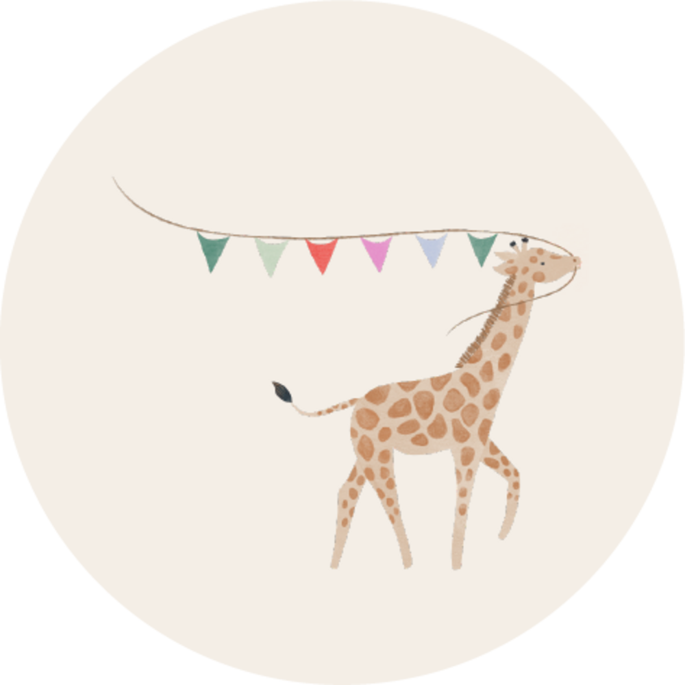Sluitsticker giraffe