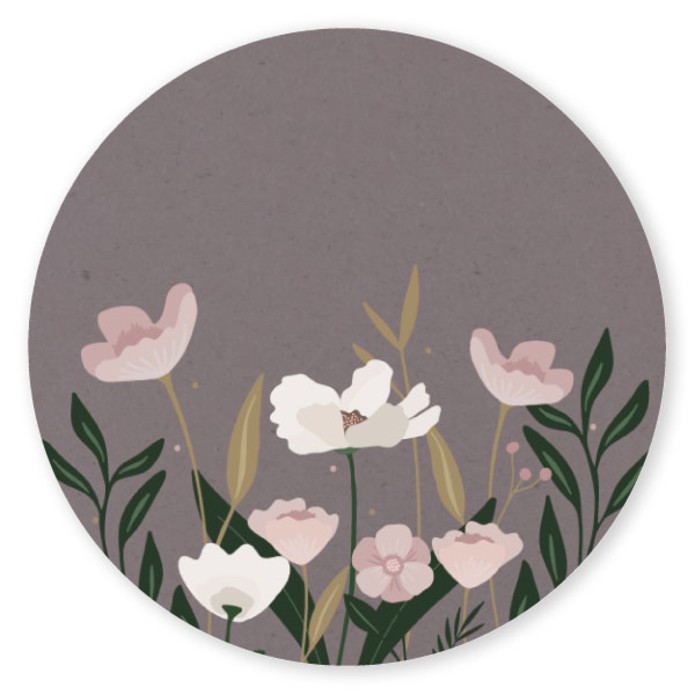 Sluitsticker botanisch bloemen Poppy