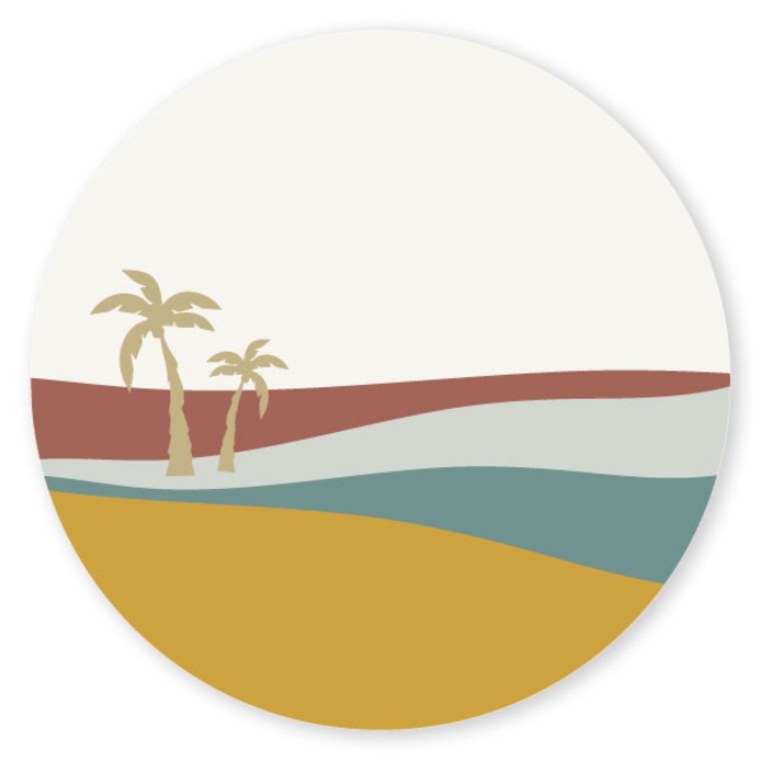 Sluitsticker modern landschap Kenni rood