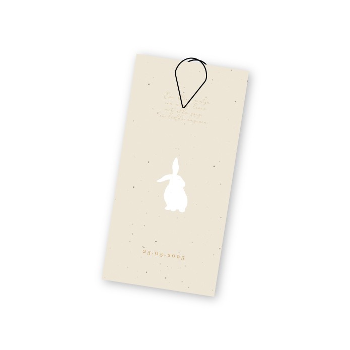 Smal label groeipapier Chiel staand