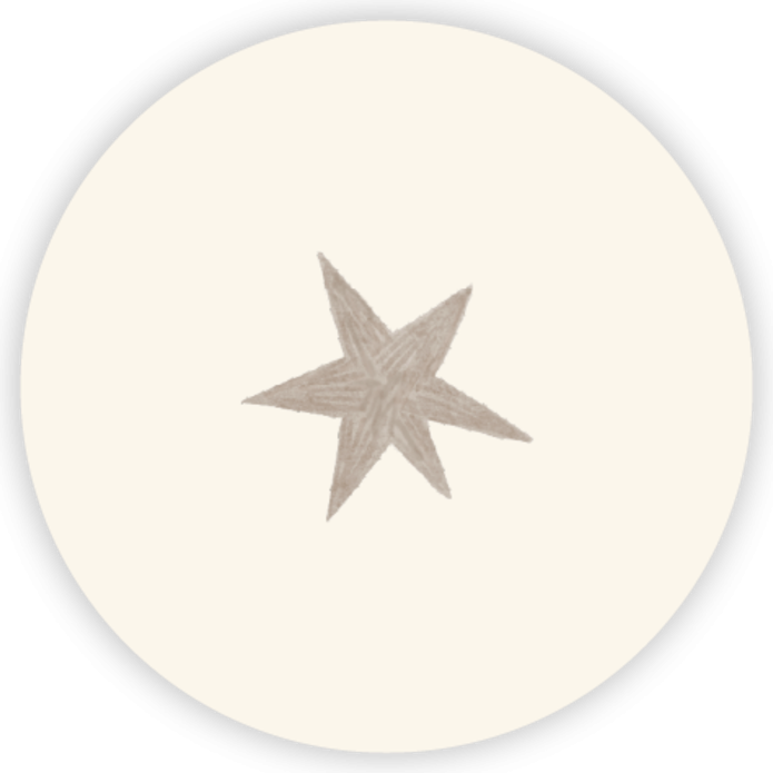 Sluitsticker ster taupe