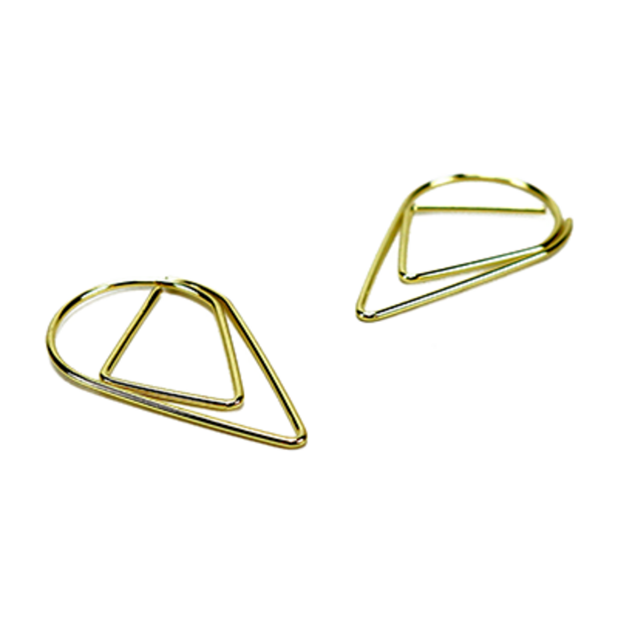 Druppel paperclips goud