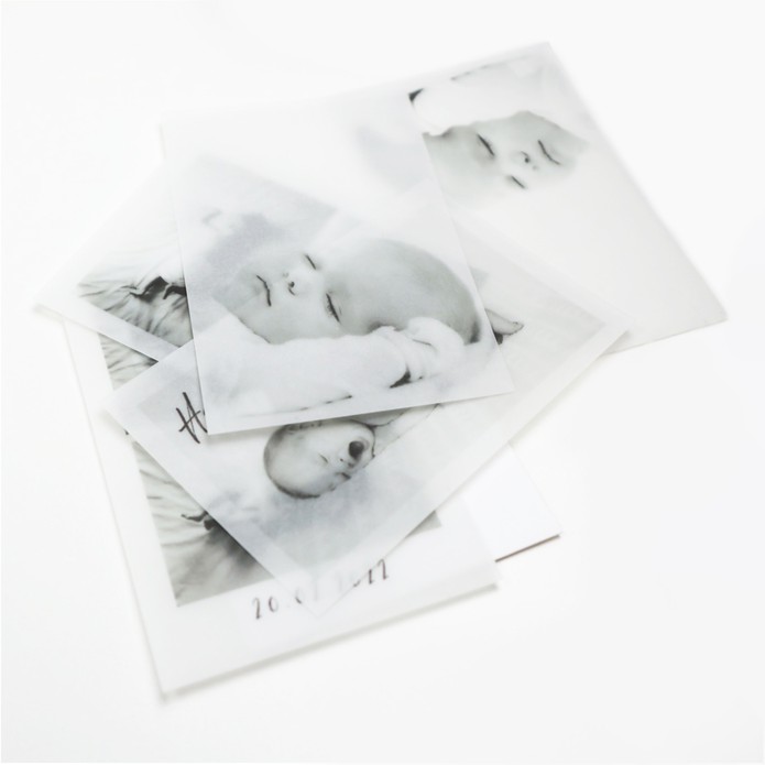 Minikaartje - Kalk label foto van je baby