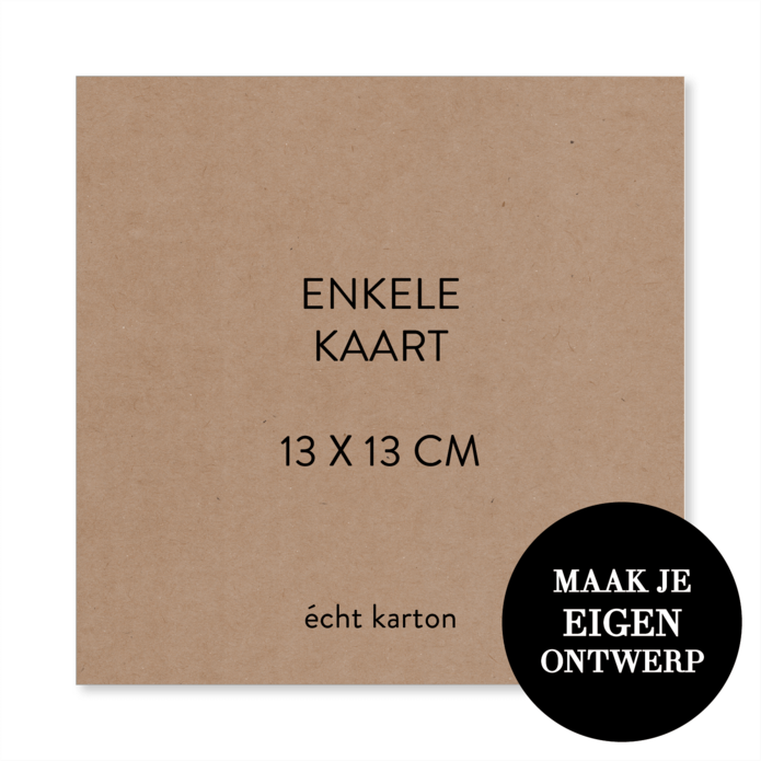 Zelf maken - 13 x 13 cm - kraft karton