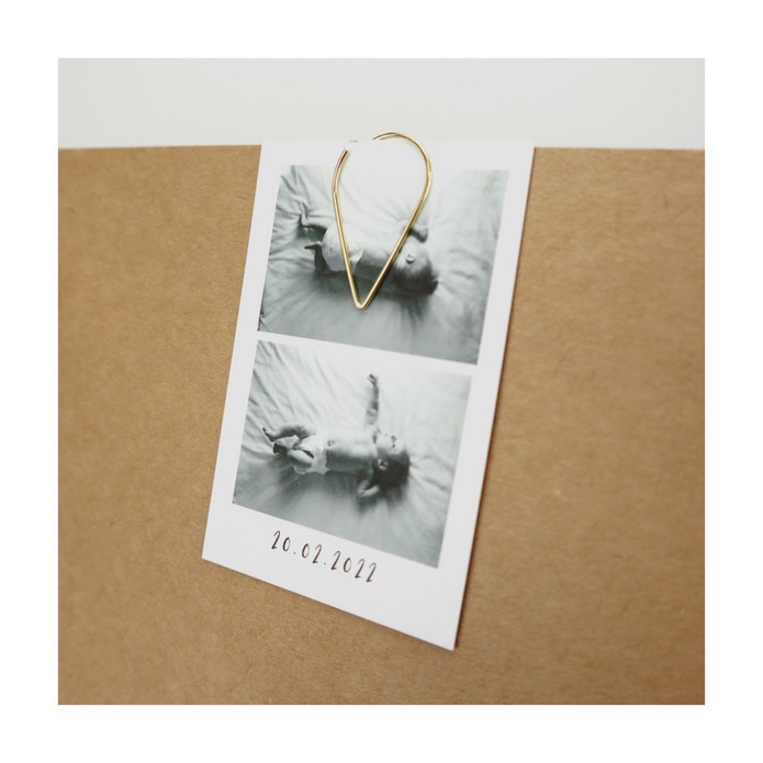 Minikaartje - Extra label met 2 fotos van je baby