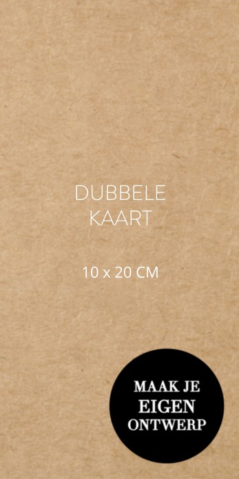 Zelf maken - 10 x 20 cm dubbel - kraftlook