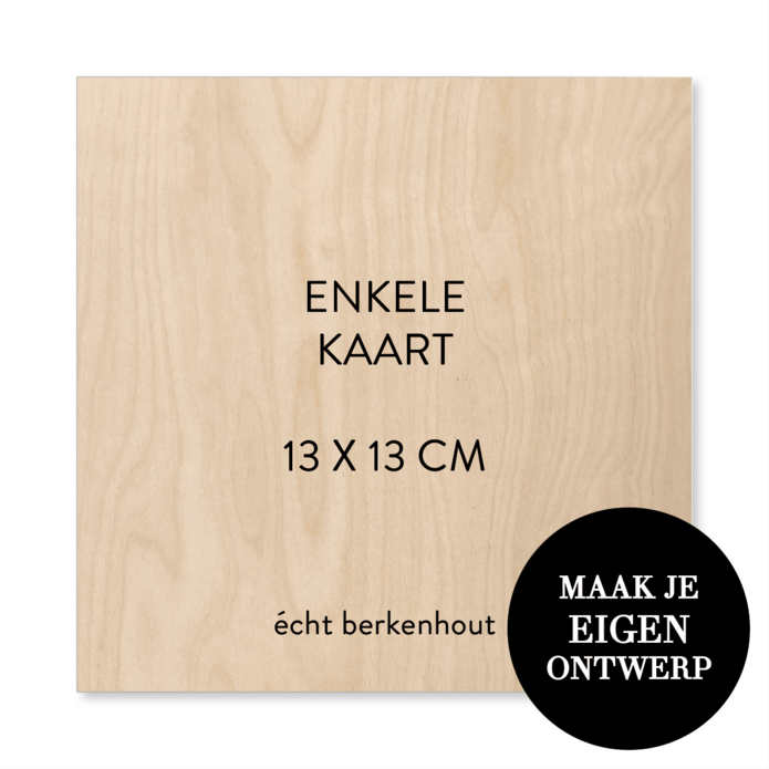 Zelf maken - 13 x 13 cm - Echt hout