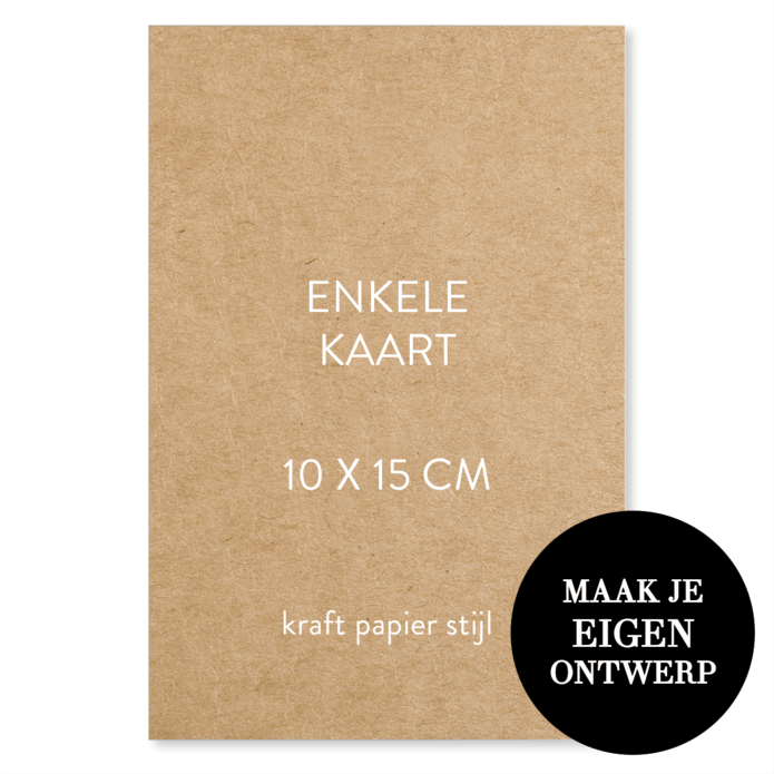 Zelf maken - 10 x 15 cm  - kraftlook