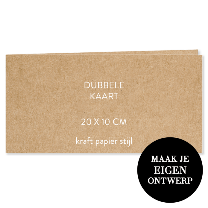 Zelf maken - 20 x 10 cm dubbel