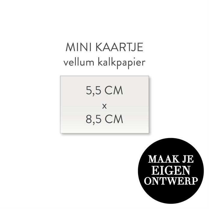 Zelf maken - 8,5 x 5,6 cm- vellum