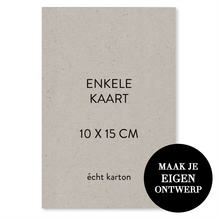 Zelf maken - 10 x 15 cm  - grijs karton