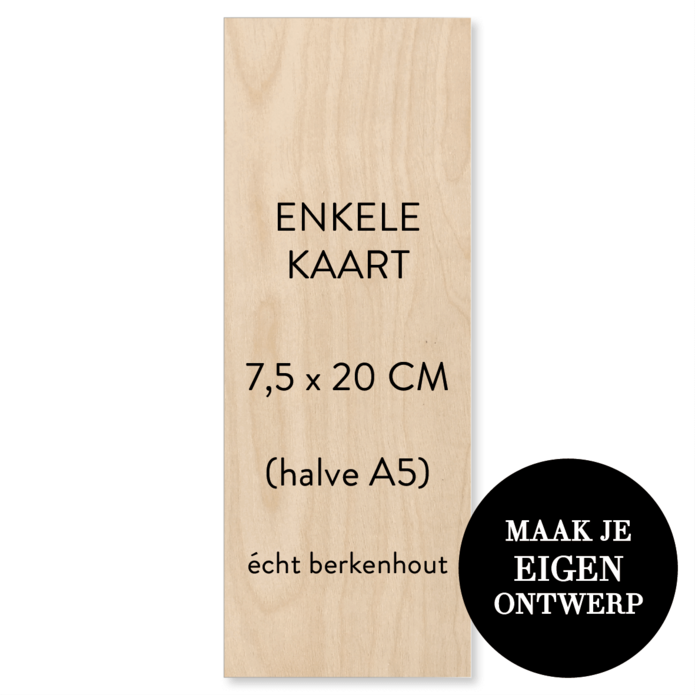 Zelf maken - A5 smal - echt hout