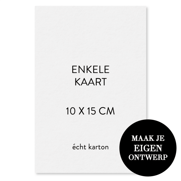 Zelf maken - 10 x 15 cm  - wit karton