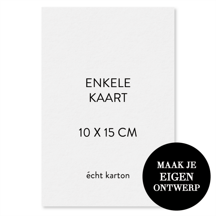 Zelf maken - 10 x 15 cm  - wit karton