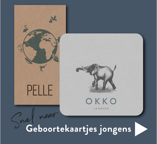 Geboortekaartjes karton jongens