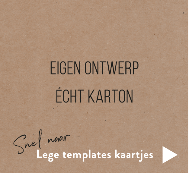 Eigen ontwerp kaartje karton